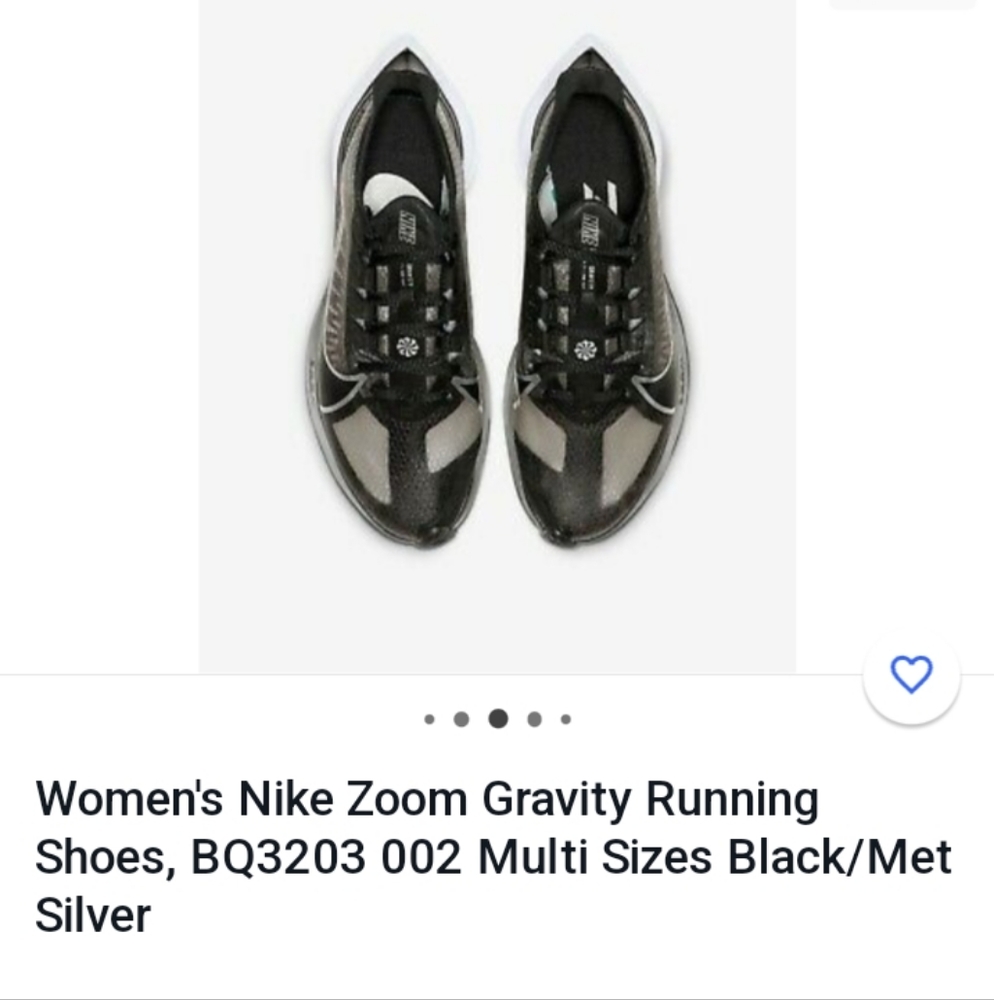 Nike women's zoom gravity black wolf grey US size 8 excellent condition